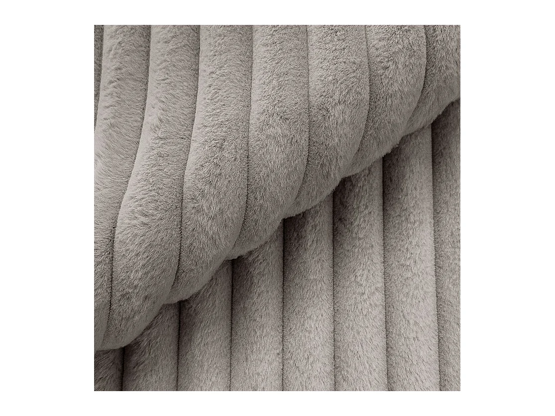 Mollis -  Wohnlandschaft im XXL-Format aus Hellgrau Plüschcord mit schöner Sitzkomfort