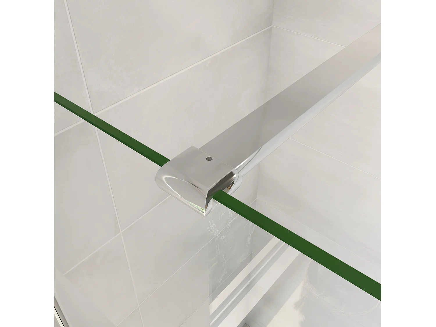 Stabilisatiestang 90 cm douchewand,voor glasdikte 6-8mm.(chroom)