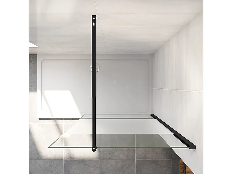 Uitschuifbare stabilisatiestang 70 -120 cm ,voor glasdikte 6-10mm.(Mat zwart)