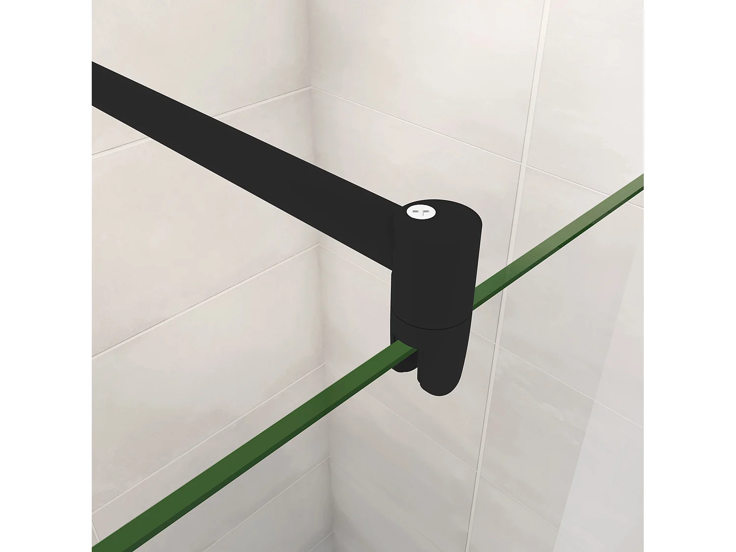 Uitschuifbare stabilisatiestang 70 -120 cm ,voor glasdikte 6-10mm.(Mat zwart)