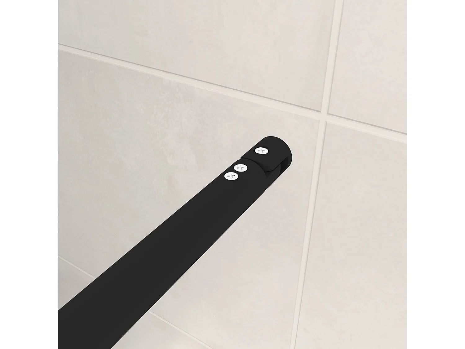 Uitschuifbare stabilisatiestang 70 -120 cm ,voor glasdikte 6-10mm.(Mat zwart)