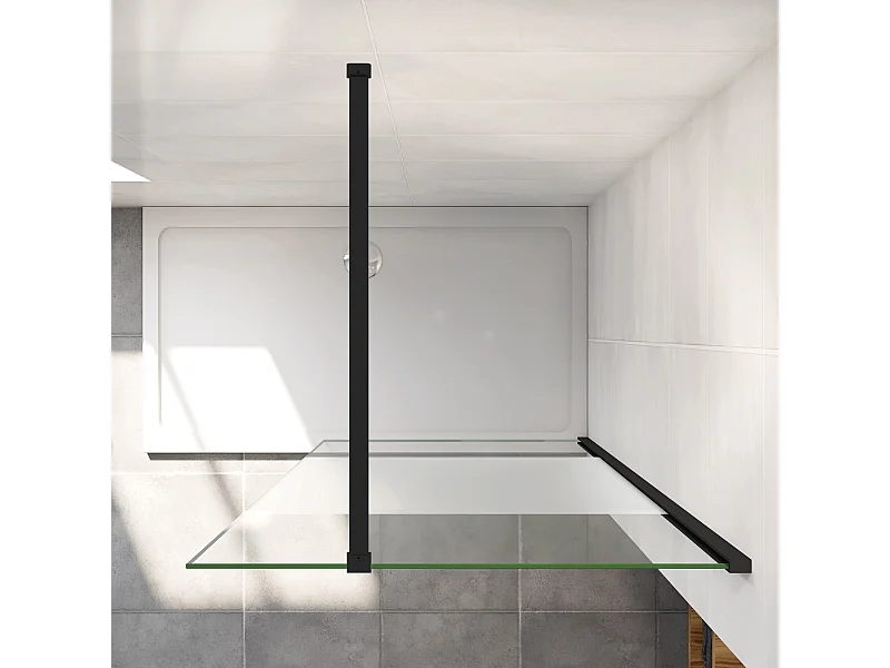 Stabilisatiestang 140 cm douchewand,voor glasdikte 6-8mm.(Mat zwart)