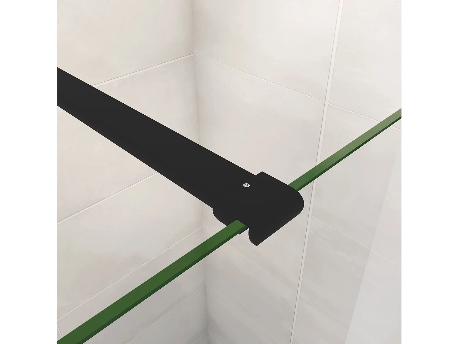 Stabilisatiestang 140 cm douchewand,voor glasdikte 6-8mm.(Mat zwart)