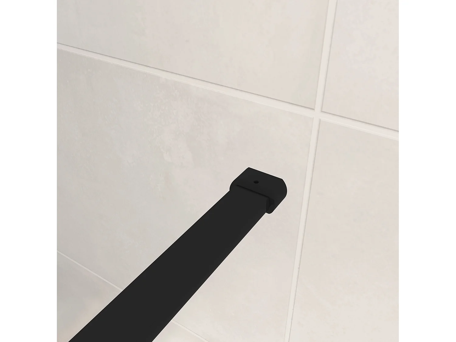 Stabilisatiestang 140 cm douchewand,voor glasdikte 6-8mm.(Mat zwart)
