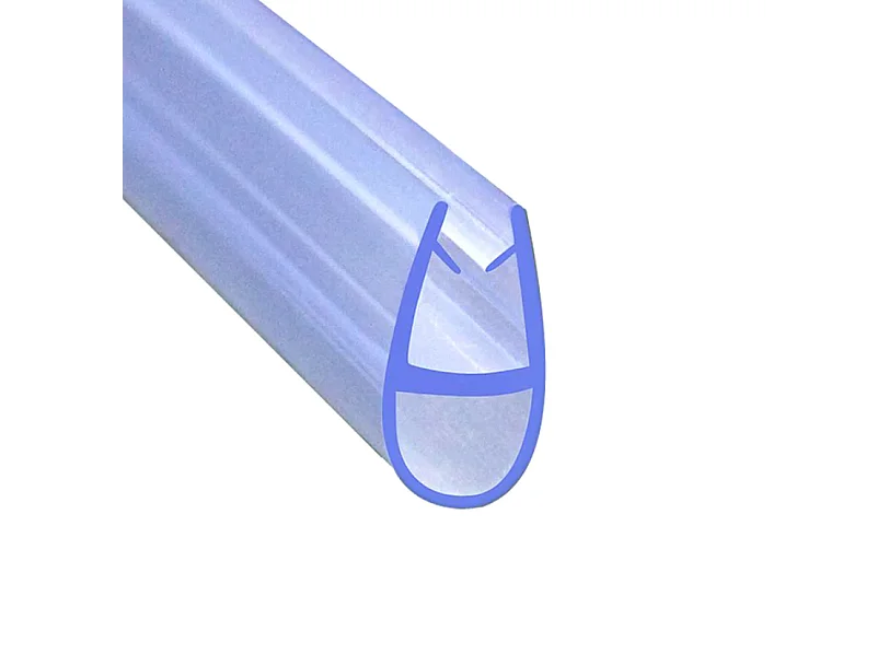 Douchestrip 90 cm lang voor 6mm glas,12 mm breed,flexibele vin, Snijdbaar