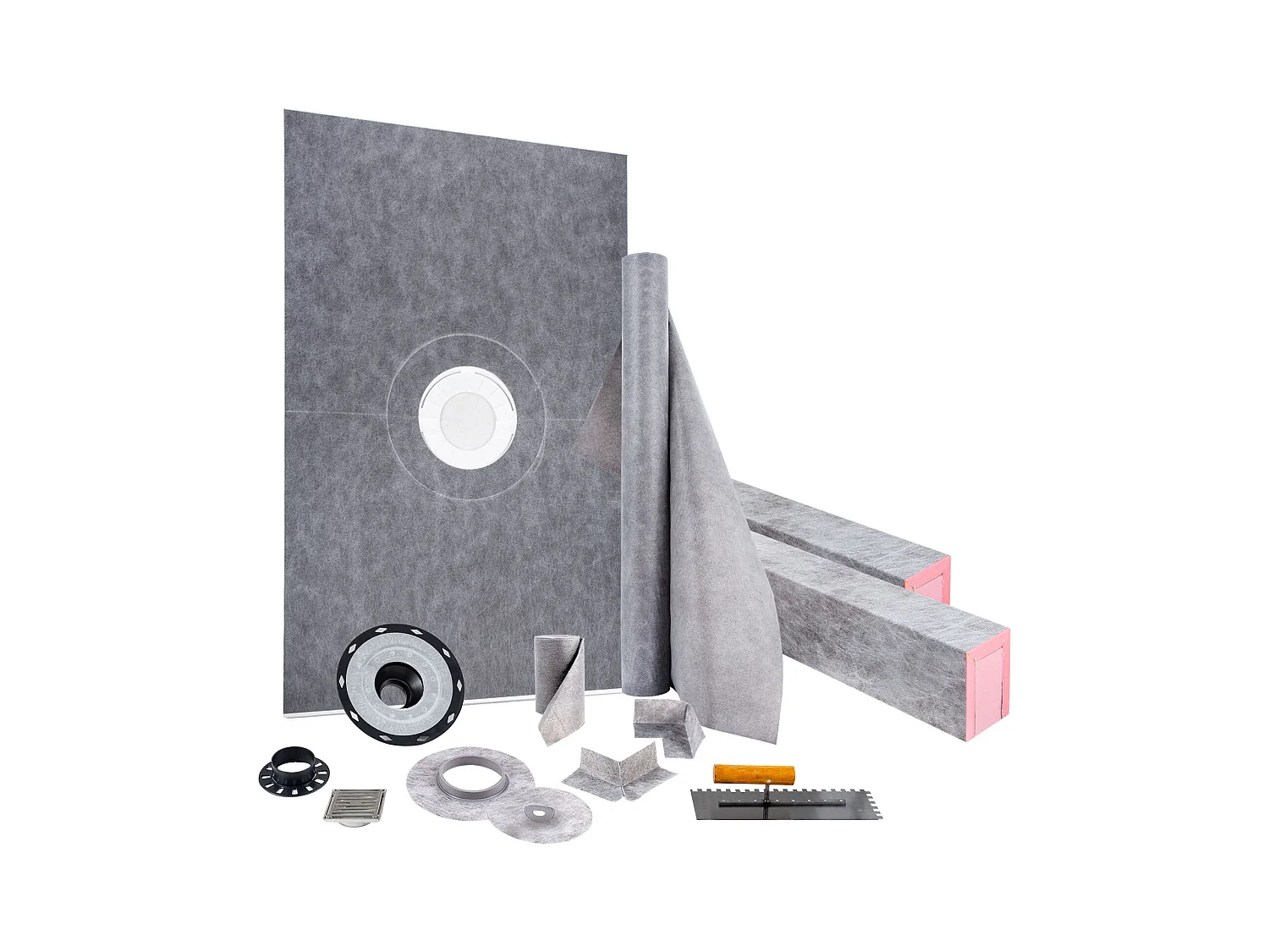 Kit de Receveur de Douche Étanche SucceBuy, 122 x183 cm, Plateau Drain Central ABS