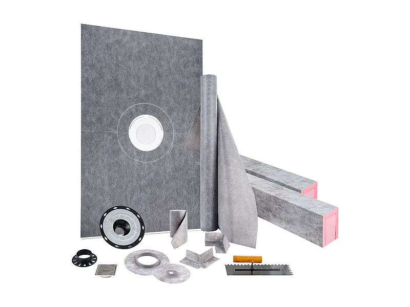 Kit de Receveur de Douche Étanche SucceBuy, 122 x183 cm, Plateau Drain Central ABS