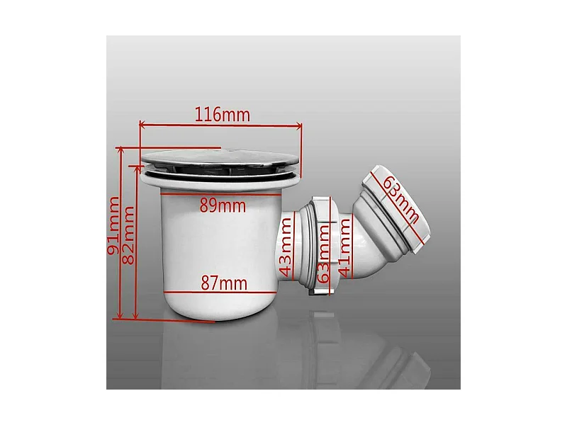 Piatto Doccia Rettangolare 90x76cm in Pietra Artificiale Ultra Sottile Bianco Lucido Antiscivolo Antibatterico