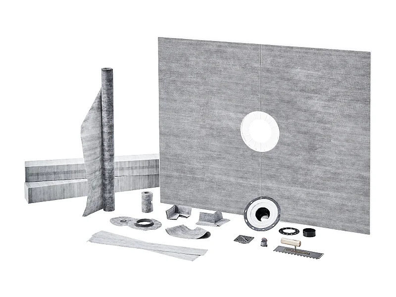 Kit de Bordure de Douche SucceBuy, 122 x 152 cm, avec Bride Centrale de 5,1 cm en PVC Étanche