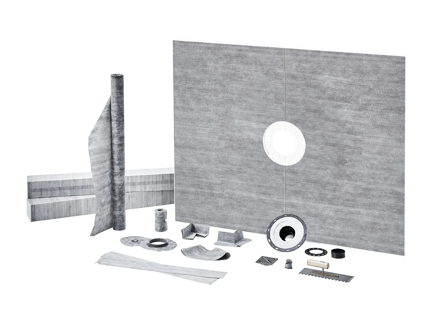 Kit de Borde de Ducha SucceBuy, 122 x 152 cm, con Abrazadera Central de 5,1 cm de PVC, Impermeable