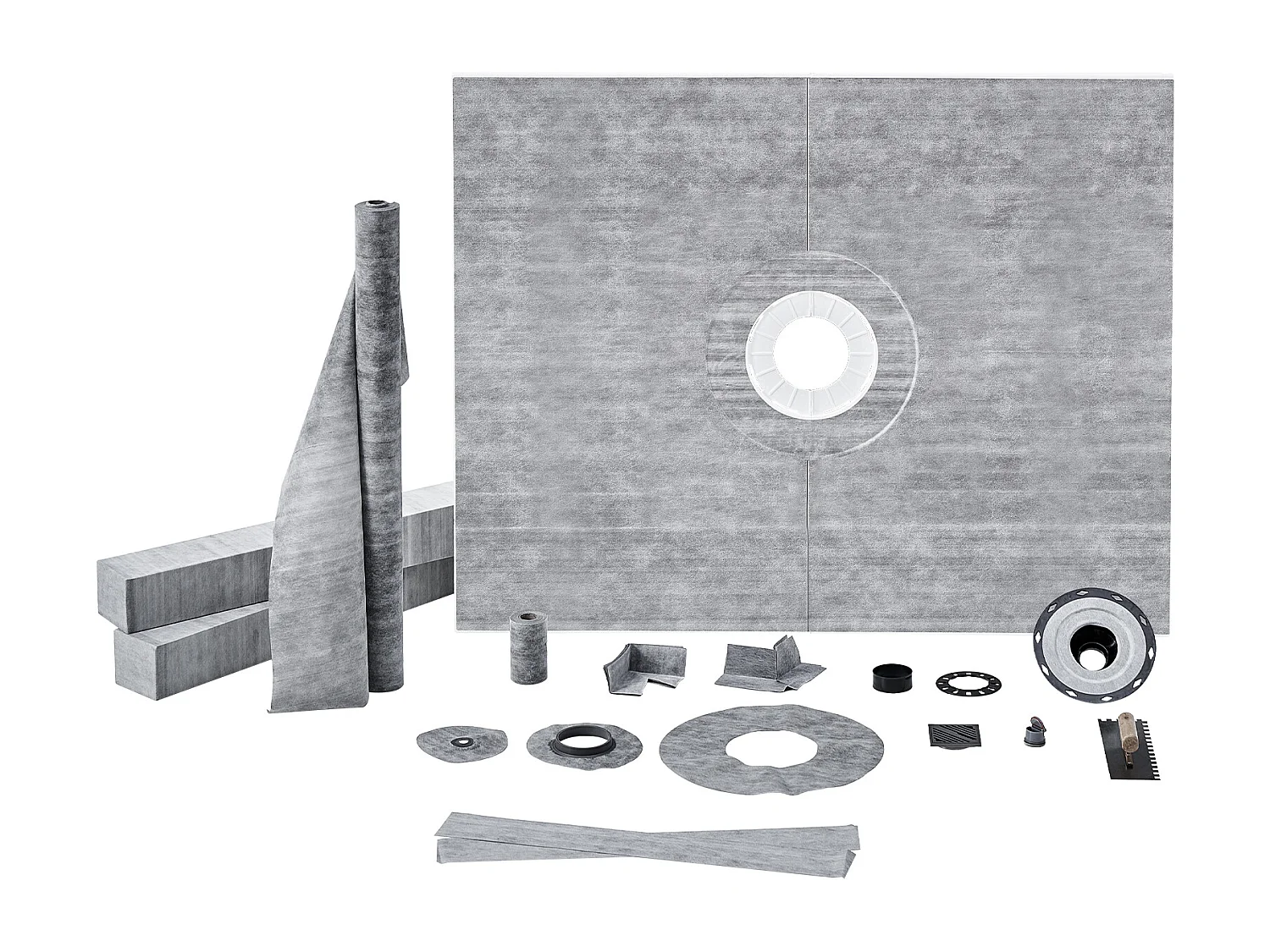 Kit de Borde de Ducha SucceBuy, 122 x 152 cm, con Abrazadera Central de 5,1 cm de PVC, Impermeable