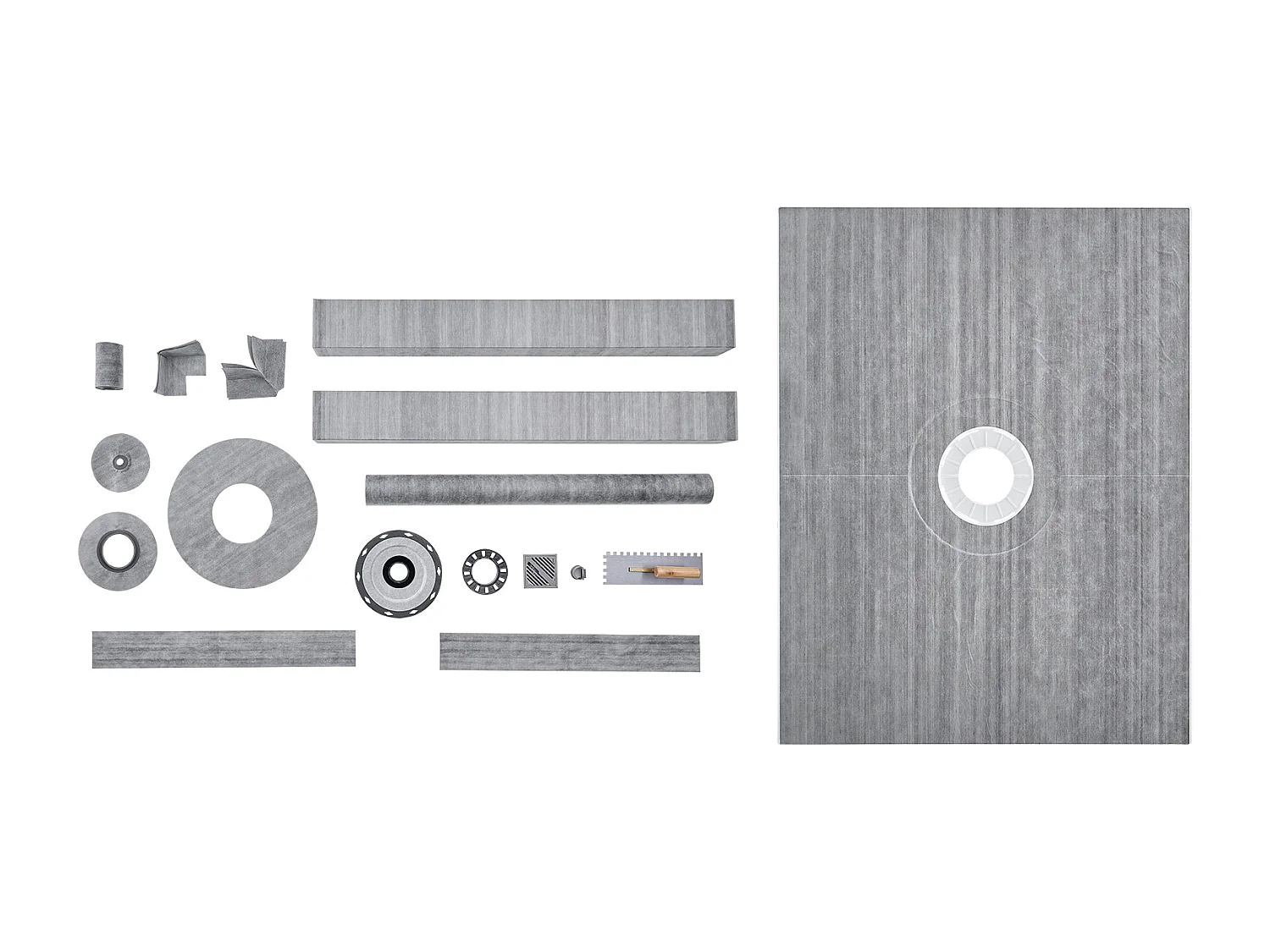 Kit de Borde de Ducha SucceBuy, 122 x 152 cm, con Abrazadera Central de 5,1 cm de PVC, Impermeable