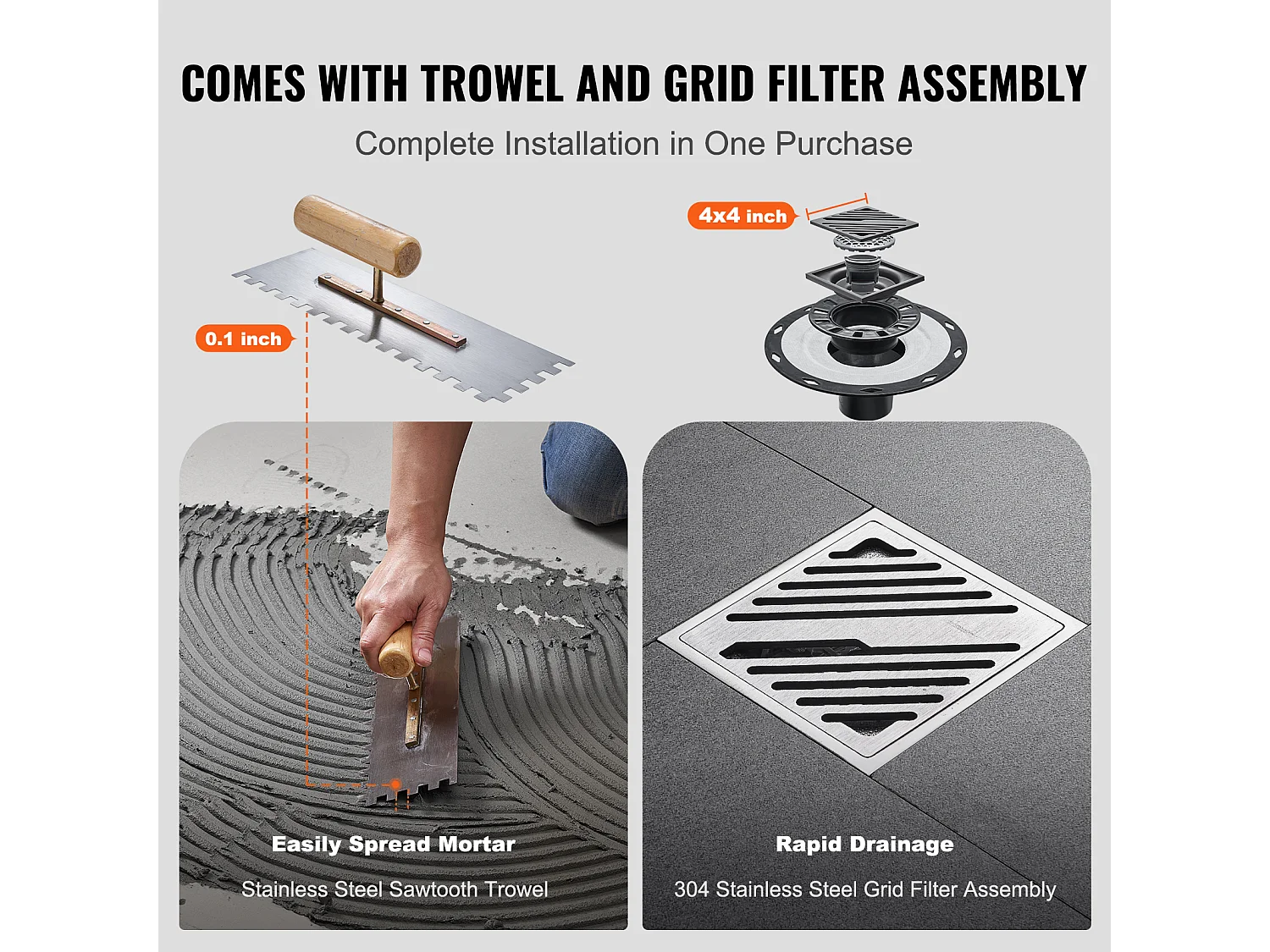 Kit de Borde de Ducha SucceBuy, 122 x 152 cm, con Abrazadera Central de 5,1 cm de ABS, Impermeable