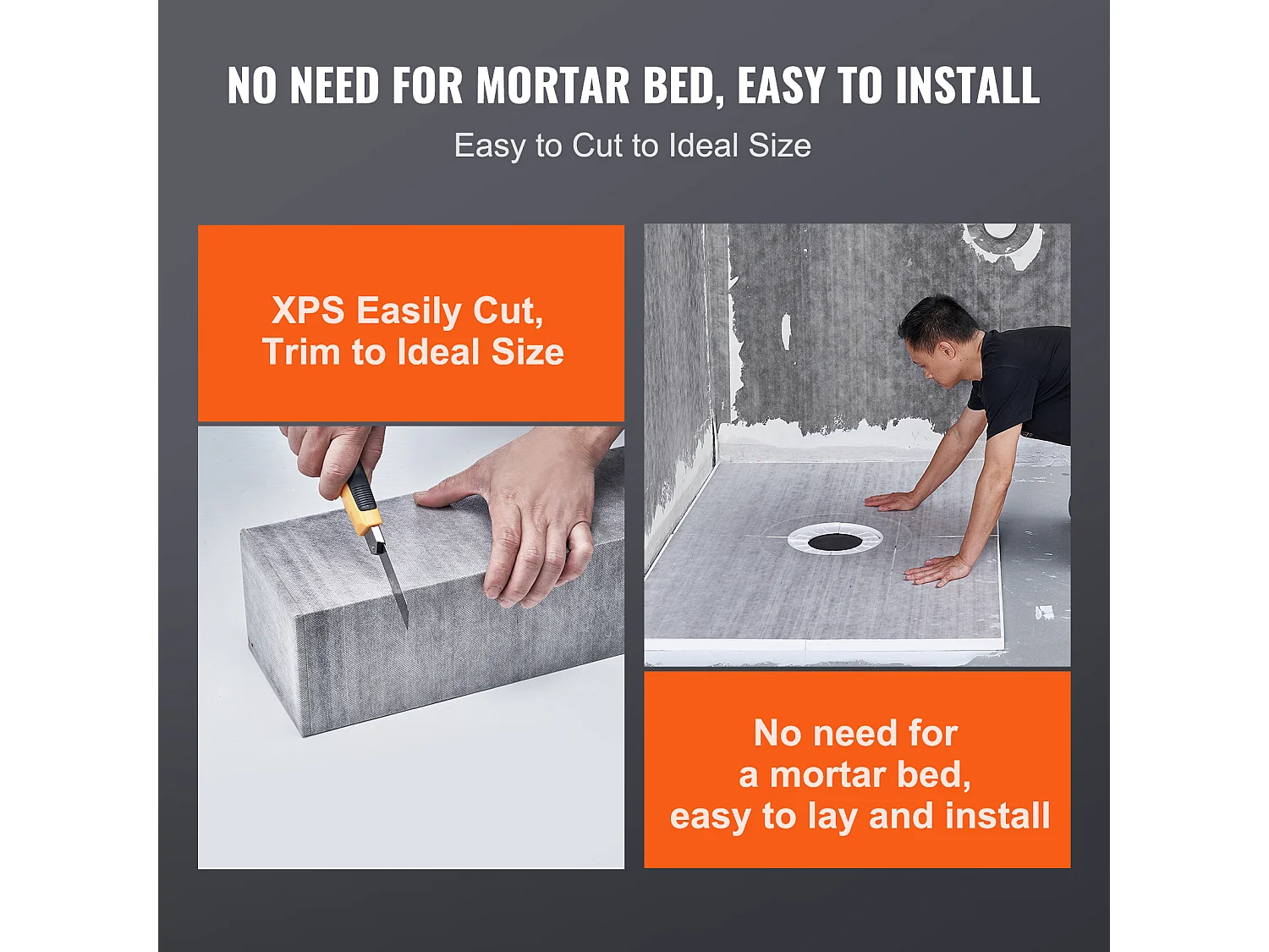 Kit de Borde de Ducha SucceBuy, 122 x 152 cm, con Abrazadera Central de 5,1 cm de ABS, Impermeable