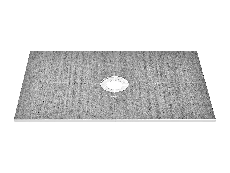 Kit di Ricevitore per Doccia Impermeabile SucceBuy, 122 x 183 cm, con Scarico Centrale
