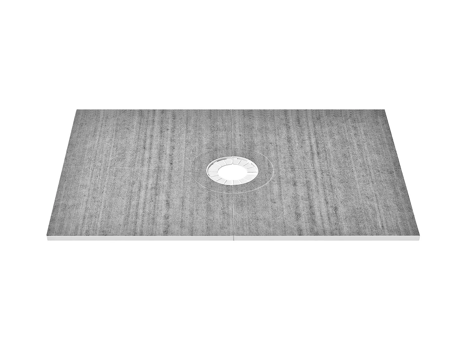 Kit  de Receveur de Douche Étanche SucceBuy, 122 x 183 cm, avec Drain Central, pour l'Installation dans la Salle de Bain