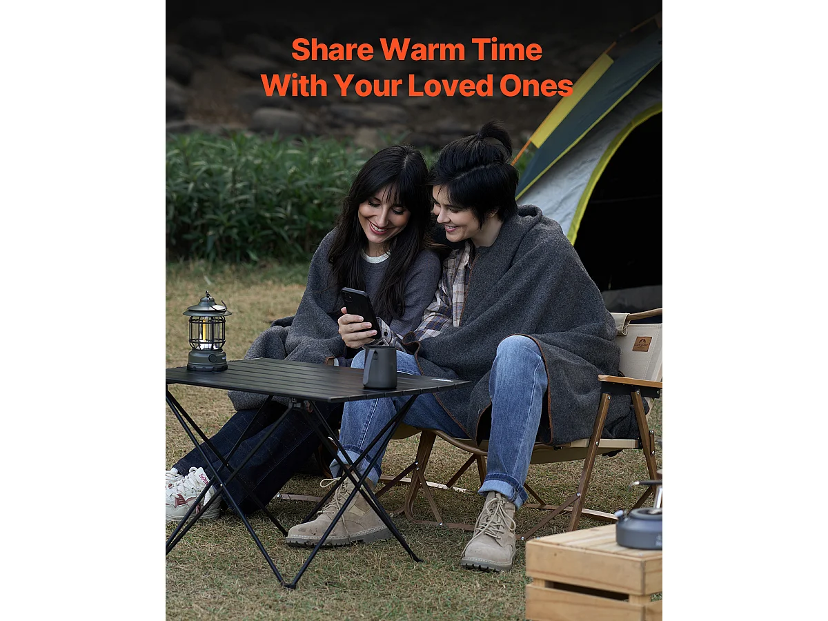 Wollen Campingdeken SucceBuy 162,56 cm x 223,52 cm Lichtgrijs Warm voor Buiten