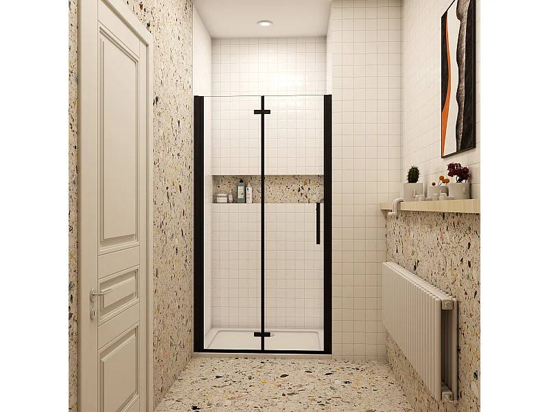 195cm Duschewand mit NANO-Beschichtung Duschabtrennung Faltwand