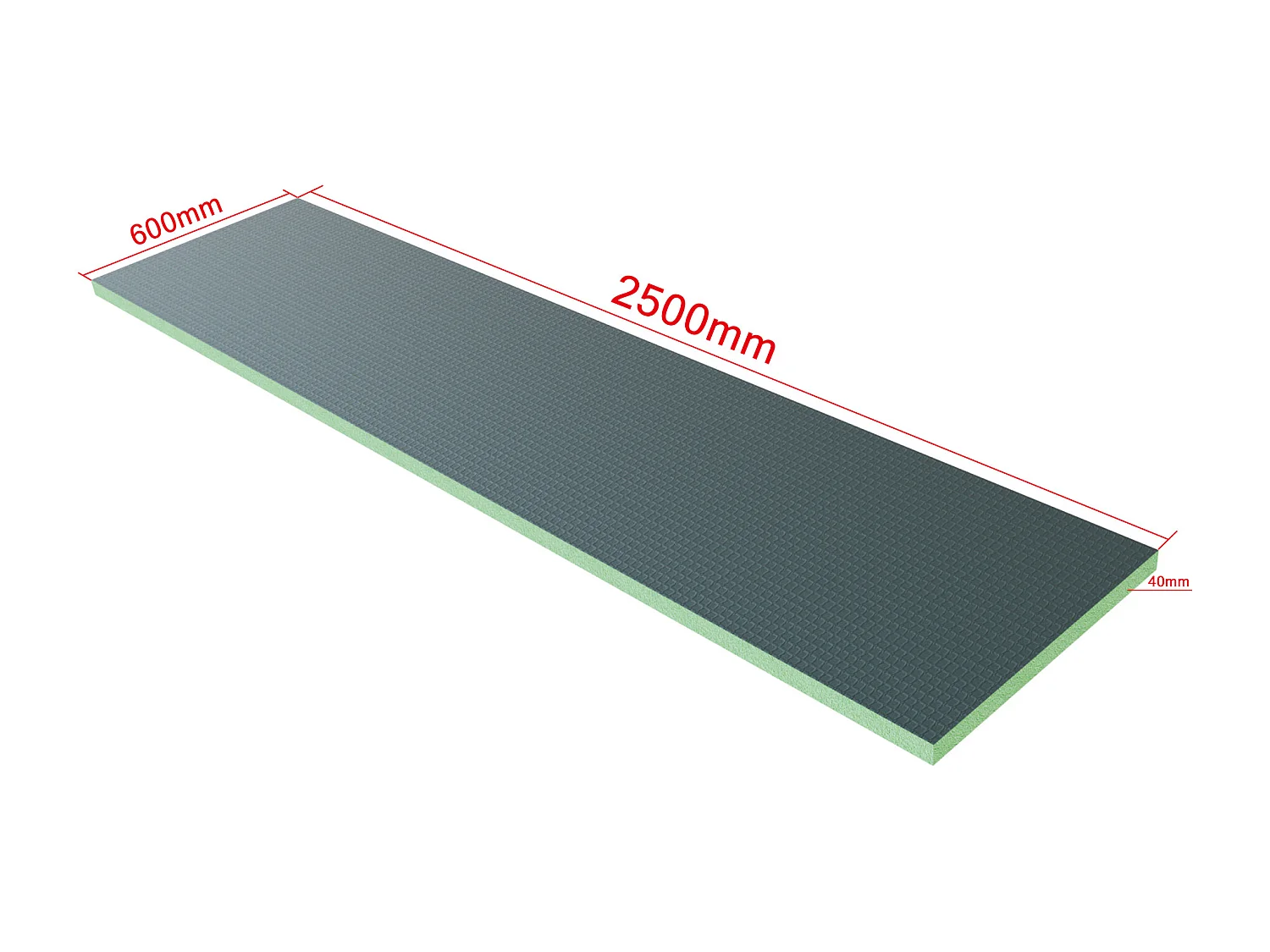 XPS-isolatieplaat, bouwplaten, kantplanken,verschillende afmetingen optionelen，Afmeting:2500x600x40mm
