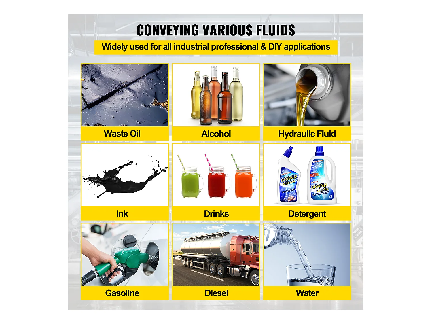 Pompe SucceBuy à Air à Double Membrane, 7 GPM, Entrée et Sortie 2.54/5.08cm, à Commande Pneumatique avec Vanne à Boisseau Sphérique Scellée