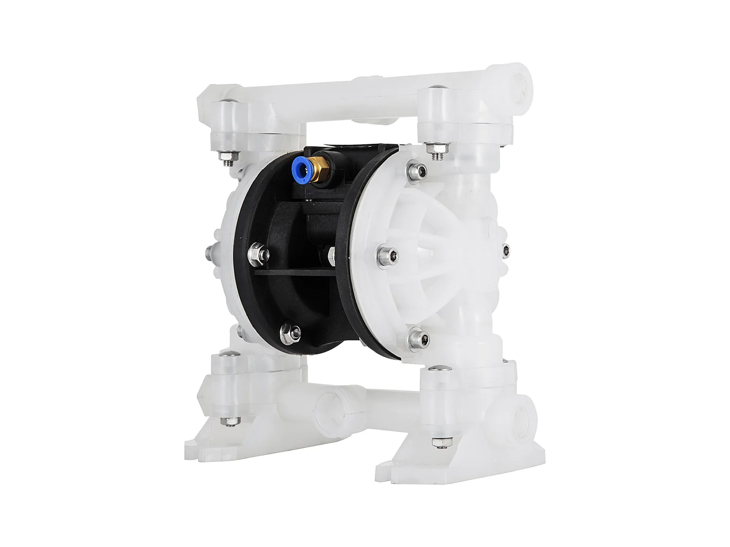 Pompe SucceBuy à Air à Double Membrane, 7 GPM, Entrée et Sortie 2.54/5.08cm, à Commande Pneumatique avec Vanne à Boisseau Sphérique Scellée