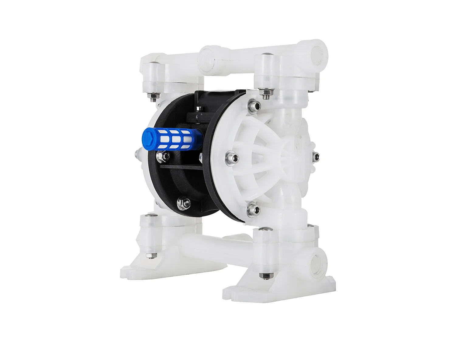 Pompe SucceBuy à Air à Double Membrane, 7 GPM, Entrée et Sortie 2.54/5.08cm, à Commande Pneumatique avec Vanne à Boisseau Sphérique Scellée