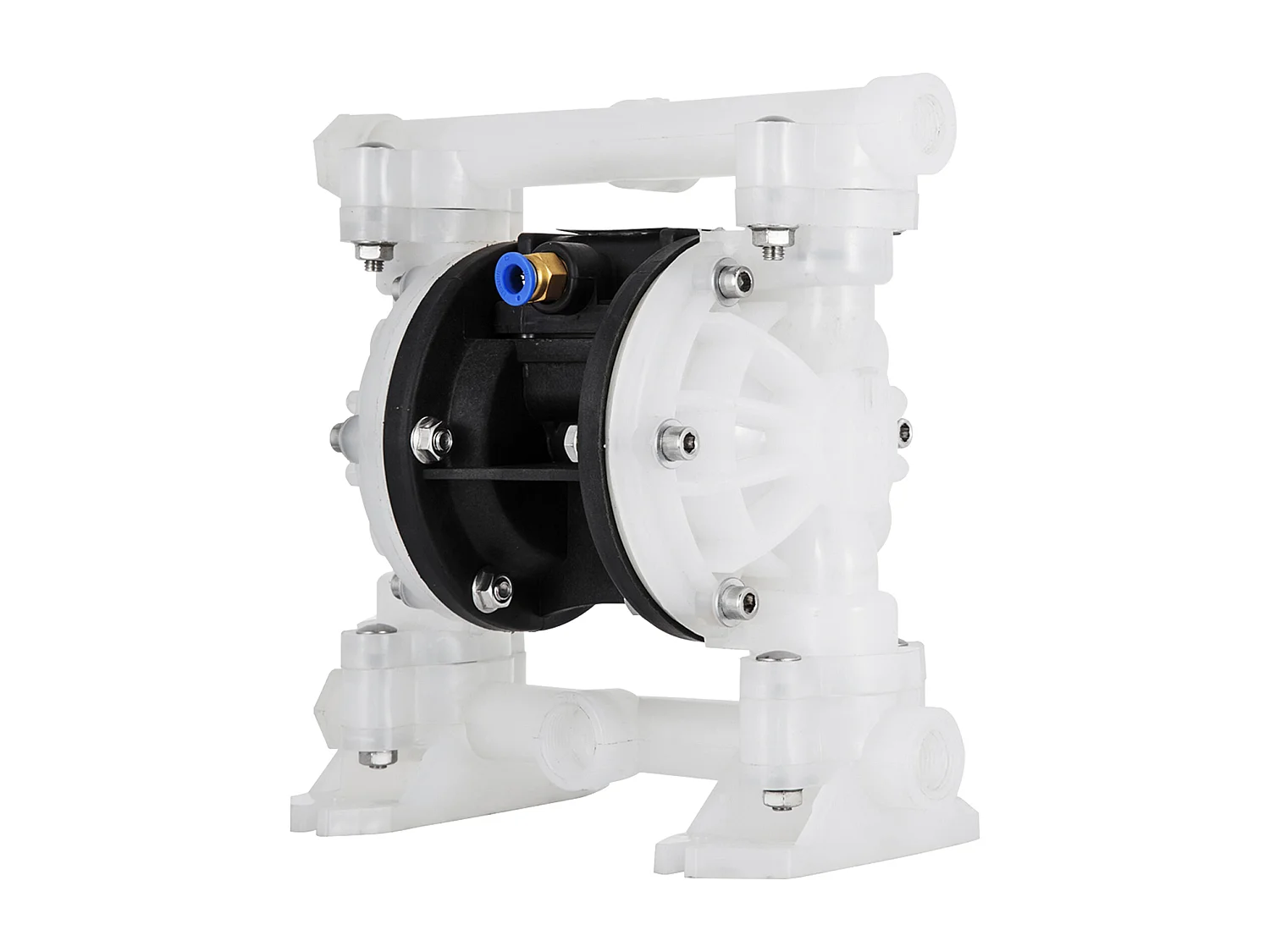 Pompe SucceBuy à Air à Double Membrane, 7 GPM, Entrée et Sortie 2.54/5.08cm, à Commande Pneumatique avec Vanne à Boisseau Sphérique Scellée