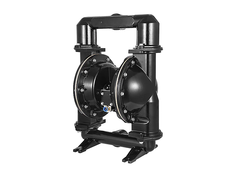 Pompe SucceBuy à Double Membrane Pneumatique 75 GPM, Entrée et Sortie 5.08cm, Pompe de Transfert à Membrane en Nitrile pour Pétrole, Diesel, Huile