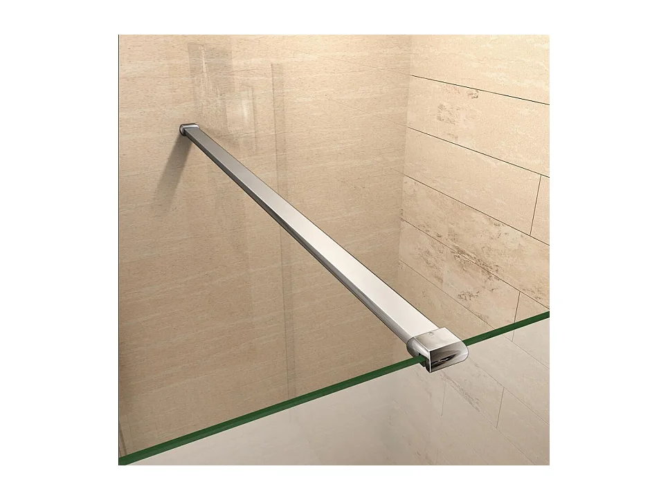 Douchecabine Opvouwbare 80x70x195cm 6mm NANO EasyClean veiligheidsglas,N-vorm:90cm stabilisator (kan worden gesneden),profiel van glanzend chroom