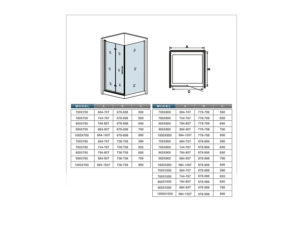 Douchecabine Opvouwbare 80x70x195cm 6mm NANO EasyClean veiligheidsglas,N-vorm:90cm stabilisator (kan worden gesneden),profiel van glanzend chroom