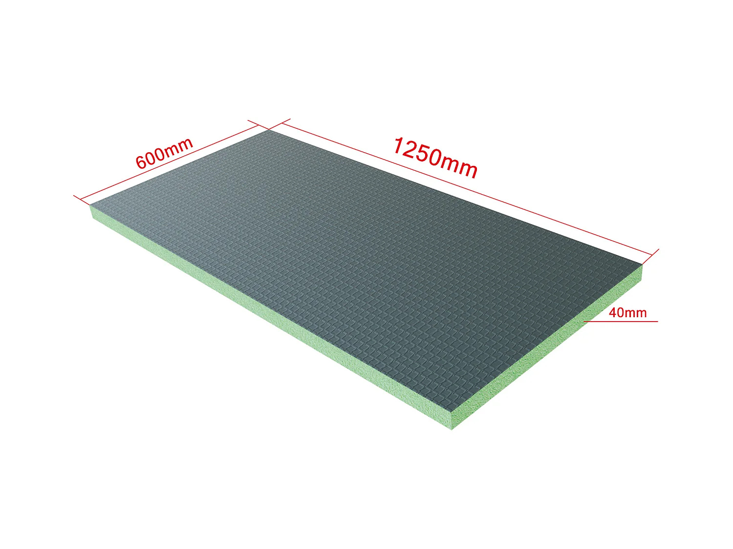 XPS-isolatieplaat, bouwplaten, kantplanken,verschillende afmetingen optionelen，Afmeting:1250x600x40mm，uit 4 stuks/pak