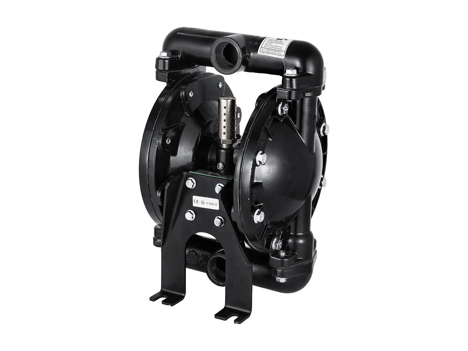 Pompe SucceBuy à Double Membrane Pneumatique, Entrée et Sortie de 1 Pouce, Aluminium, 35 GPM, Max. 120 PSI, QBY4-25LF46 pour Usage Industriel