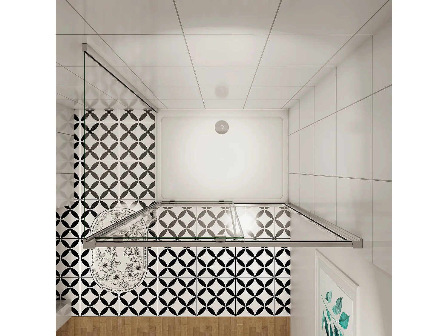 Douchecabine schuifdeur 140x80x195cm+zijpaneel (8mm transparant gehard glas), antikalk, glanzend chromen profiel.