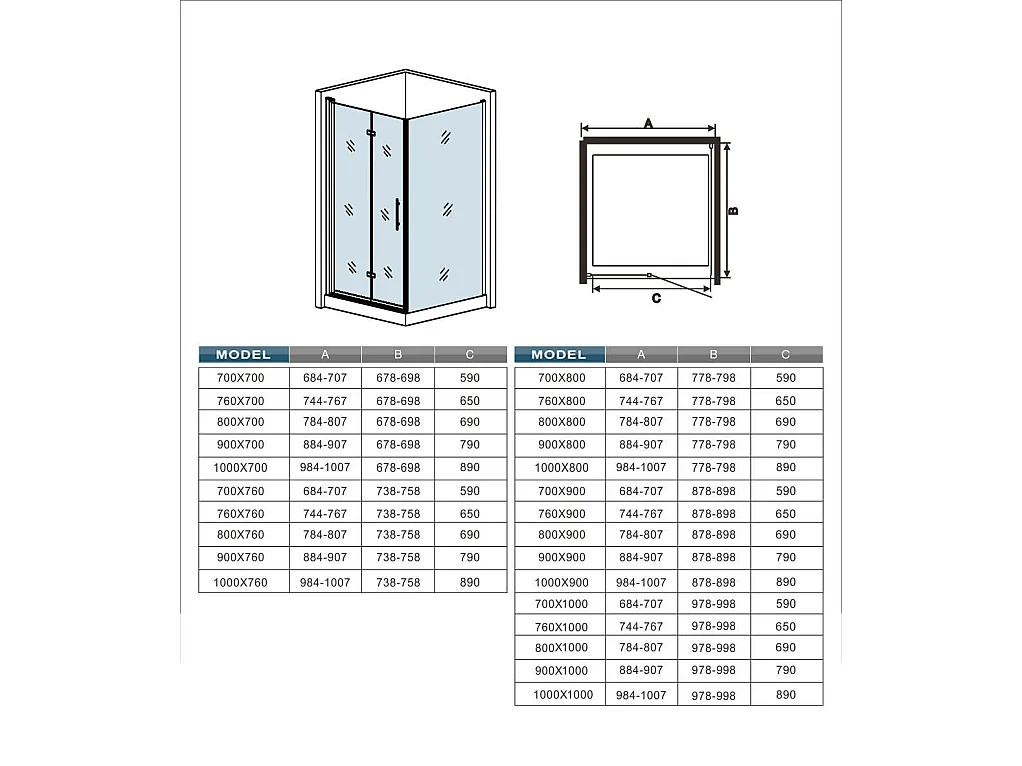 Douchecabine Opvouwbare 80x70x195cm 6mm NANO EasyClean veiligheidsglas,N-vorm:90cm stabilisator (kan worden gesneden),profiel van glanzend chroom