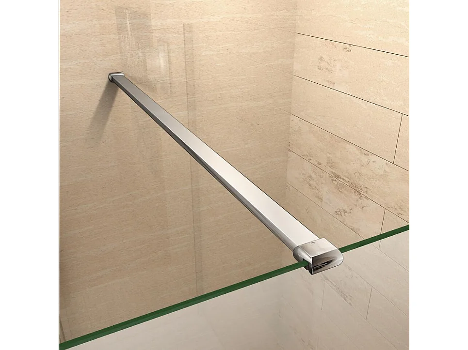 Douchecabine Opvouwbare 80x70x195cm 6mm NANO EasyClean veiligheidsglas,N-vorm:90cm stabilisator (kan worden gesneden),profiel van glanzend chroom