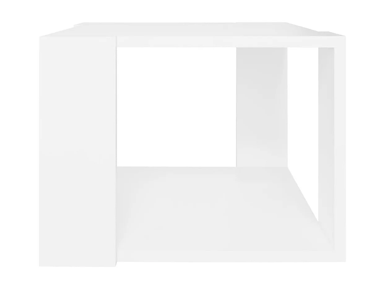 Table basse de salon bois blanche 40 x 40 x 30 cm DEC037861