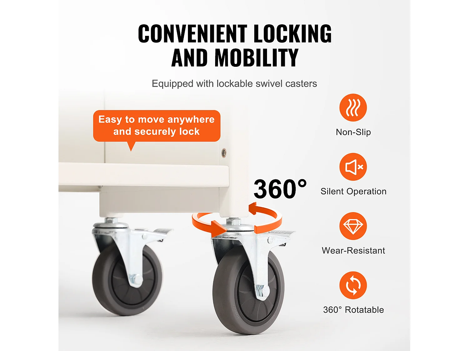 Bücherwagen SucceBuy, Tragfähigkeit von 150kg, L-Regale, Bibliothekswagen für Zuhause und Büro, Weiß