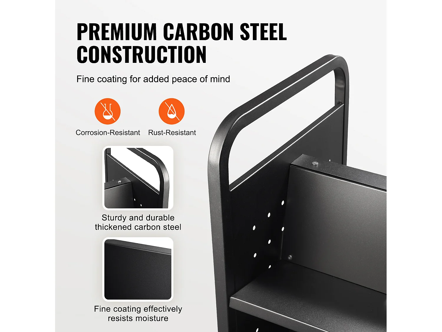 Chariot à Livres SucceBuy d'Une Capacité de 150 kg, Roulant avec Roulettes Verrouillables, Étagères Double Face en Forme de W, Pour la Maison, le Bureau