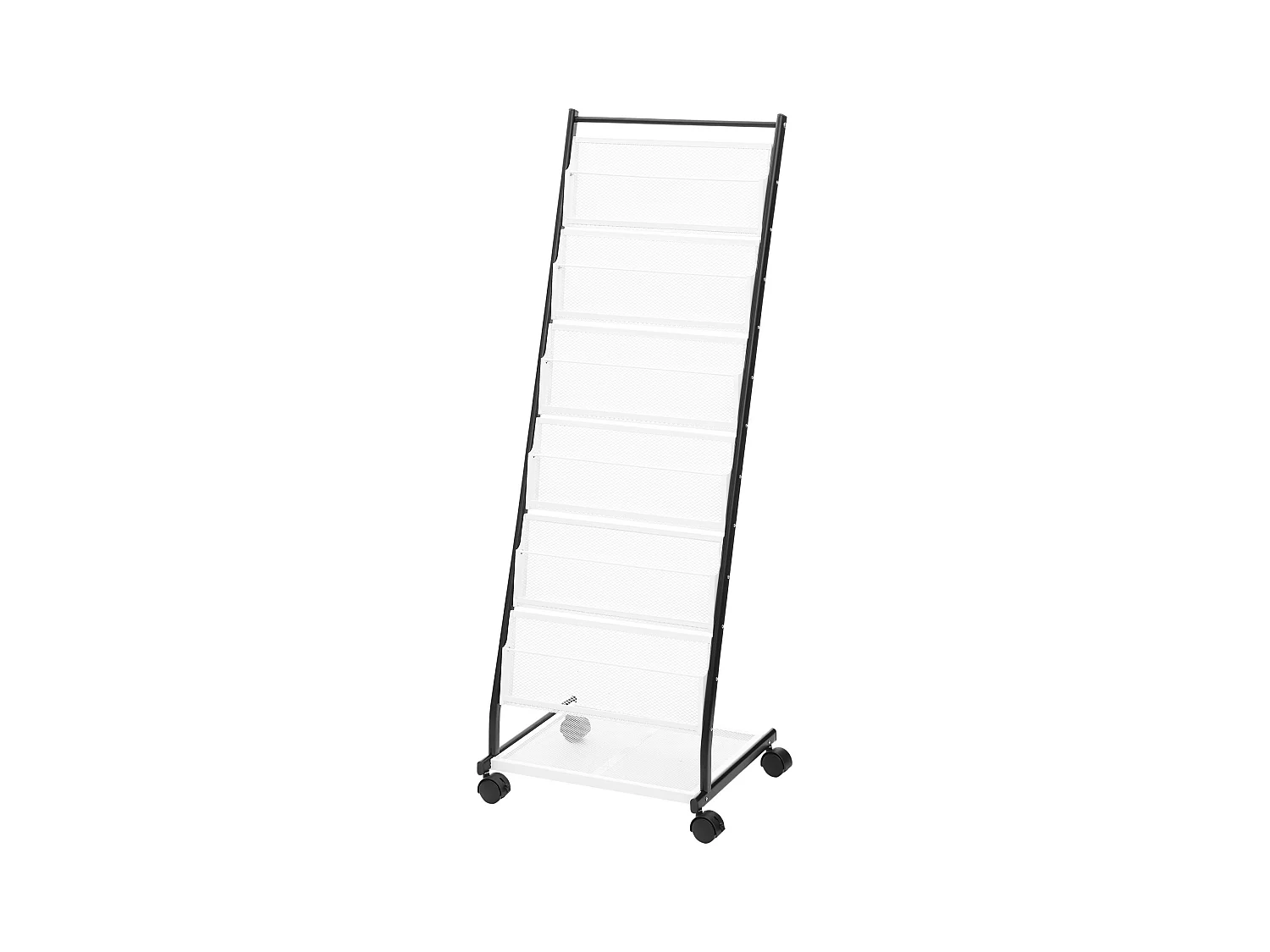 Porte-Brochures SucceBuy, à 6 Niveaux, Présentoir de Magazines à 4 Roues pour le Bureau