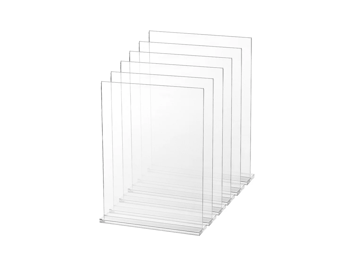 Porte-Brochures en Acrylique SucceBuy, 21,6 x 27,9 cm, Lot de 6, Support d'Affichage Double Face