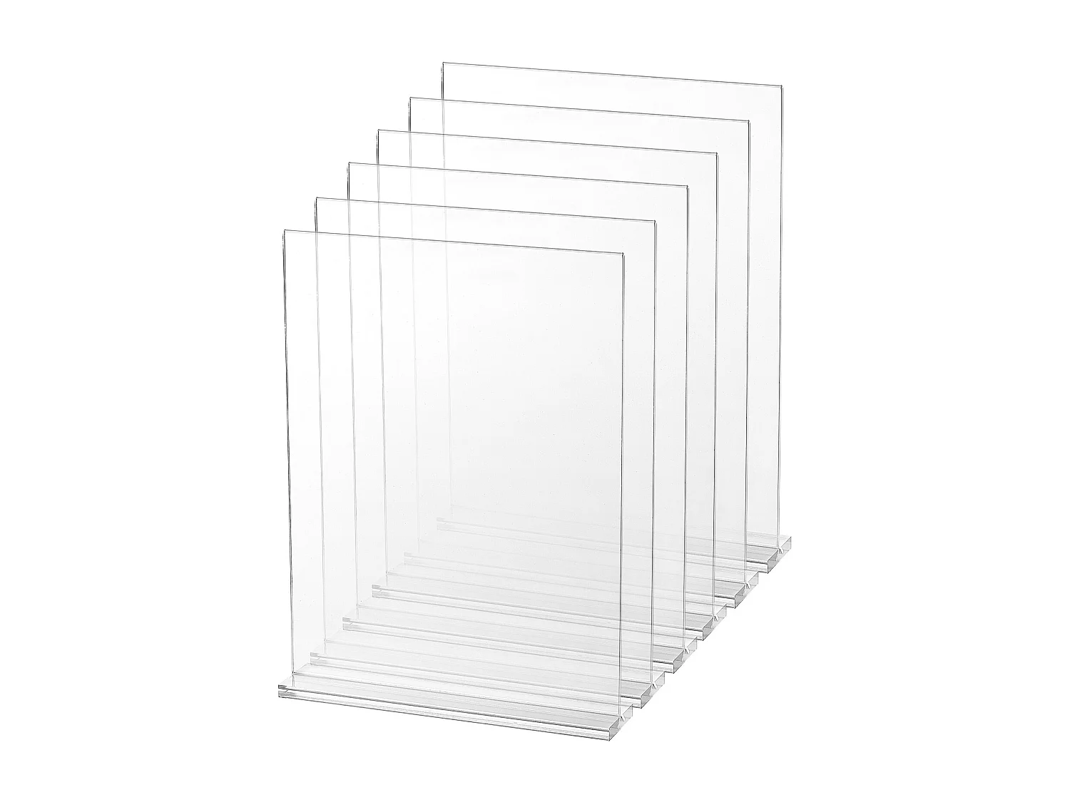 Portafolletos de Acrílico SucceBuy, 21,6 x 27,9 cm, Pack de 6, Soporte de Exhibición Doble Cara