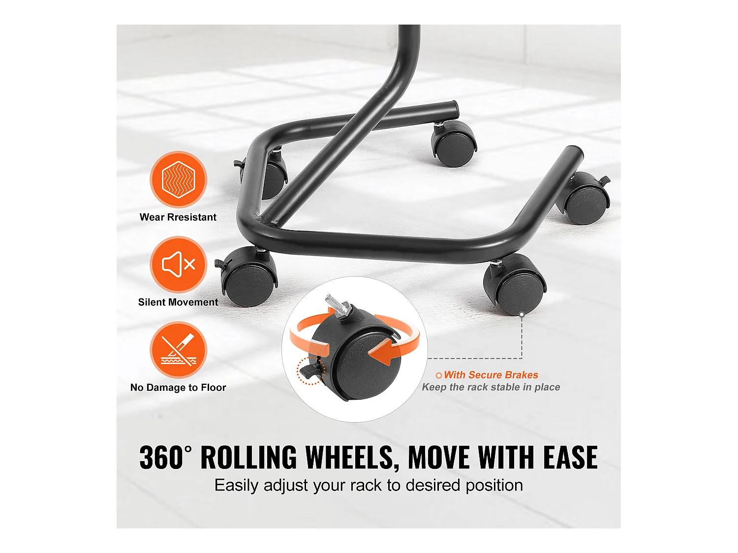 Porte-Brochures SucceBuy, 32 Poches, Support de Documentation Rotatif avec 5 Roulettes