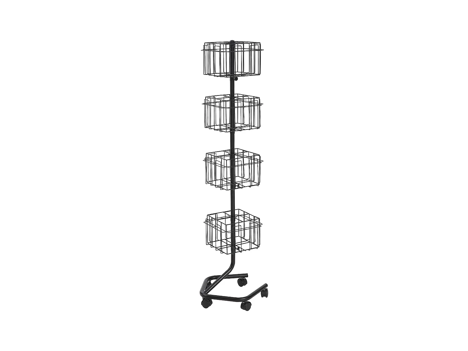 Porte-Brochures SucceBuy, 32 Poches, Support de Documentation Rotatif avec 5 Roulettes