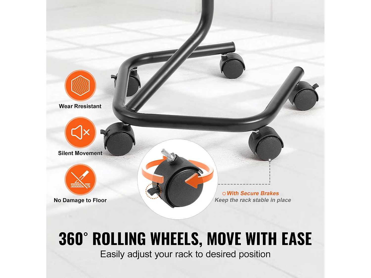 Porte-Brochures SucceBuy, 32 Poches, Support de Documentation Rotatif avec 5 Roulettes