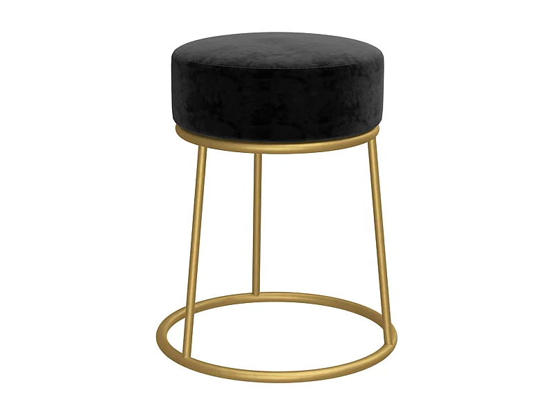 Tabouret assise rond 30 noire 30 x 30 x 38 cm DEC026374