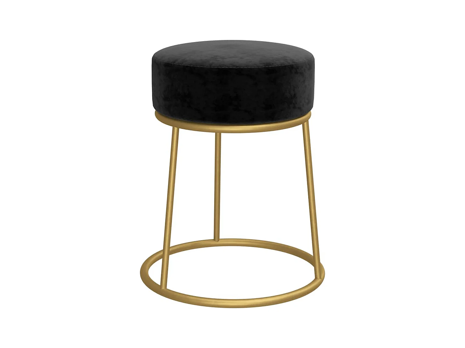 Tabouret assise rond 30 noire 30 x 30 x 38 cm DEC026374