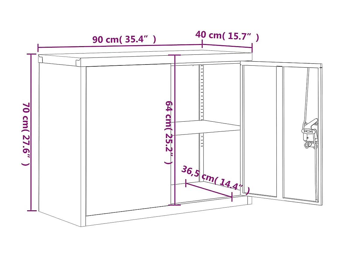 Caissons à tiroirs meuble noire 90 x 40 x 70 cm DEC024594