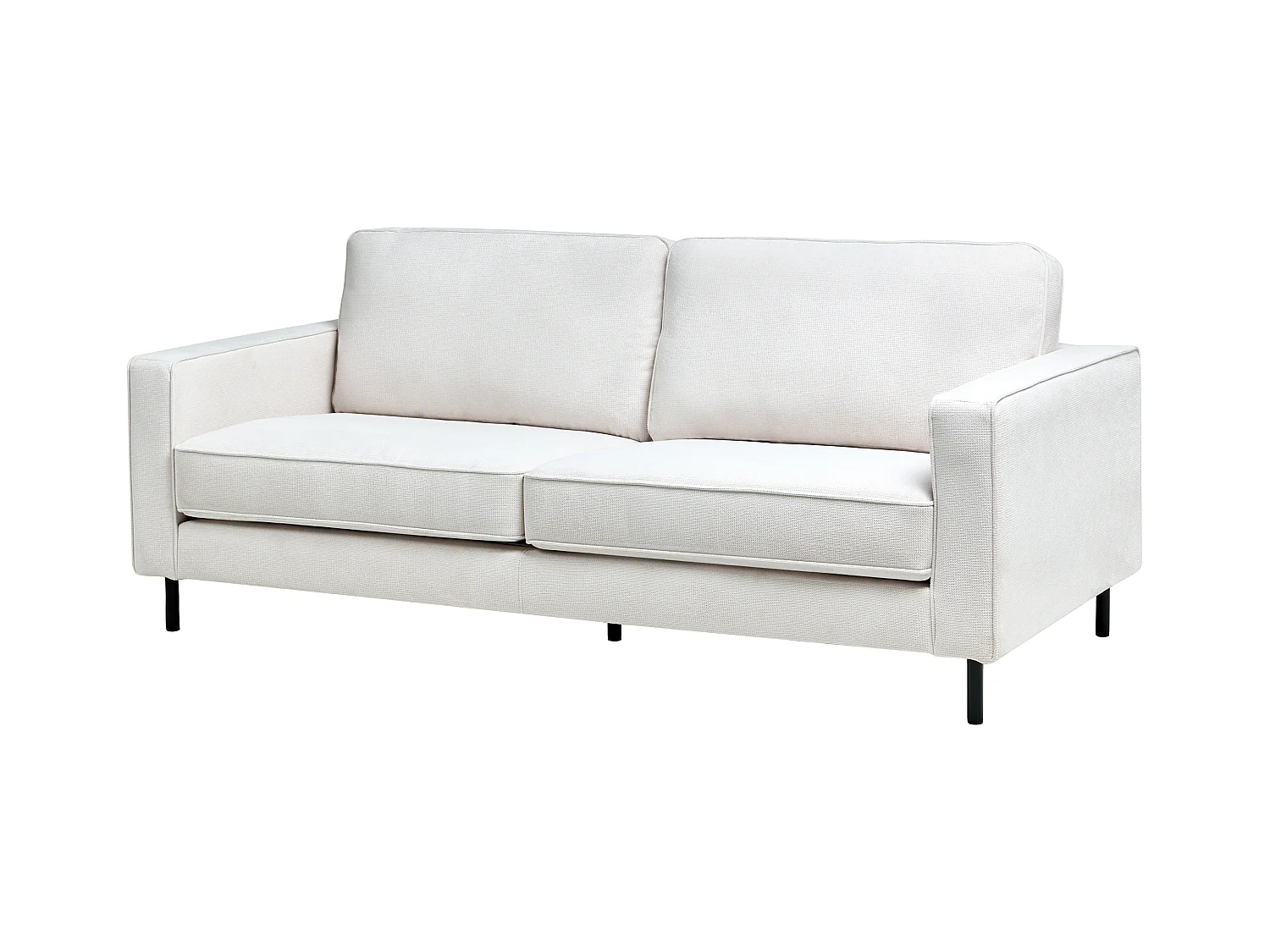 Canapé 3 places SAVALEN Tissu Blanc cassé