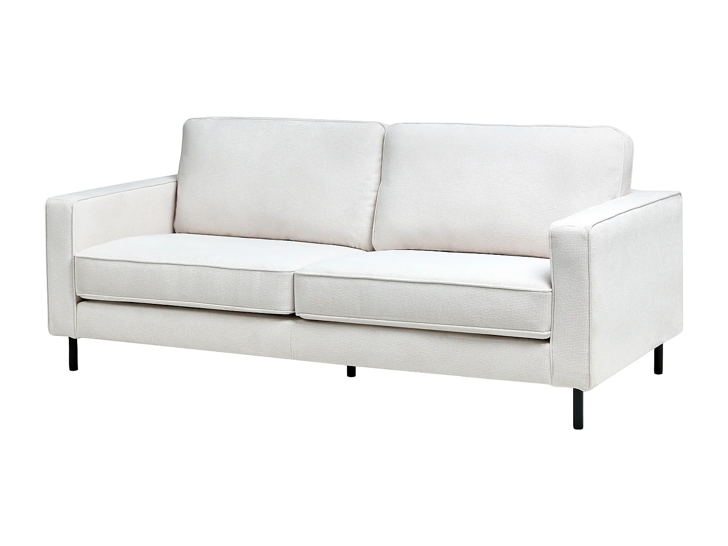 Canapé 3 places SAVALEN Tissu Blanc cassé