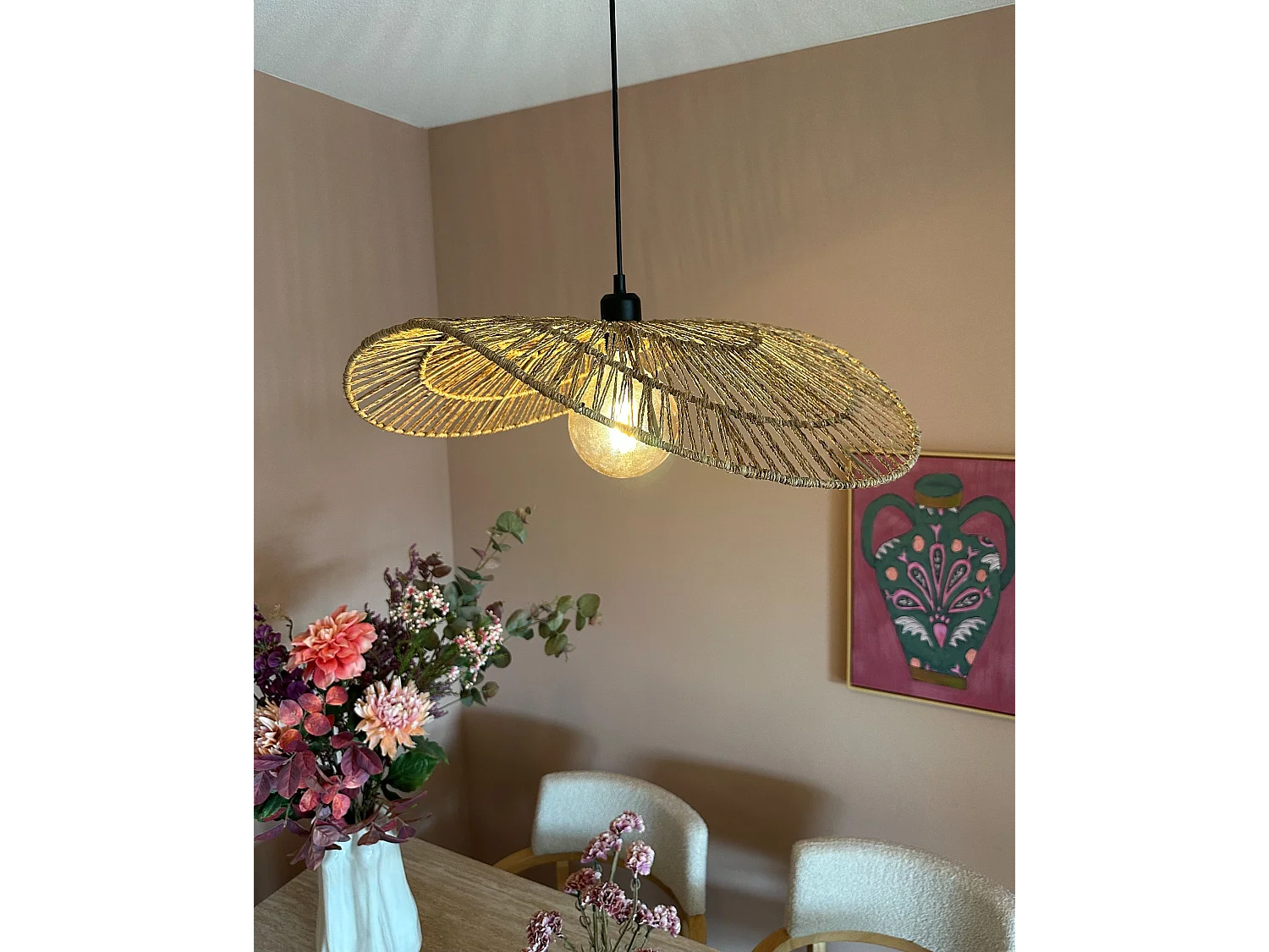 Pendant Lamp YAGUEZ Jute Natural